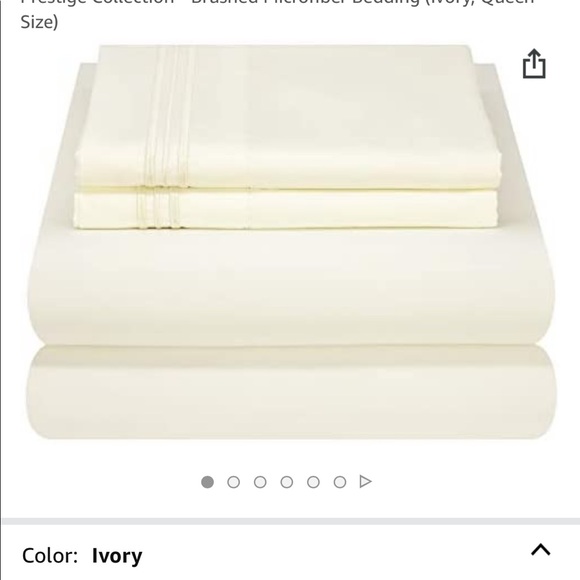 Mezzati Wrinkle Resistant Luxury Linens Bed Sheet Set Ivory California King - Picture 2 of 7